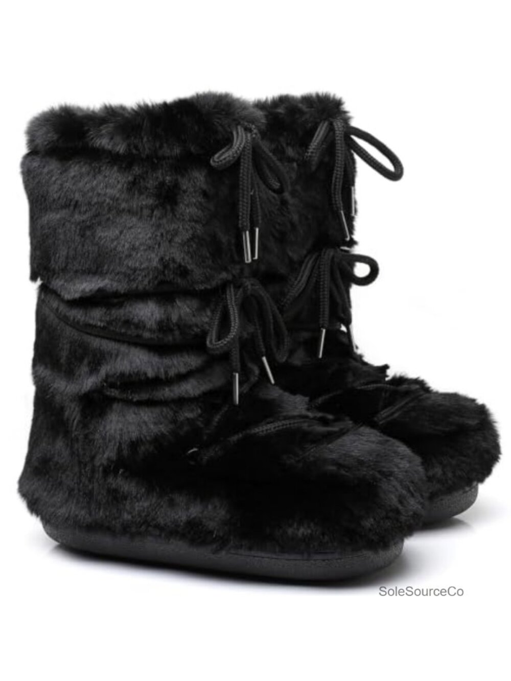 Faux Fur Snow Boots Fuzzy Fluffy Winter Boots for Women